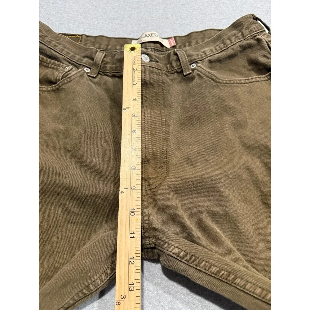 Levis 550 Relaxed Fit Brown Denim Jeans Mens 36x30 Cotton Tapered Leg 00550-0549